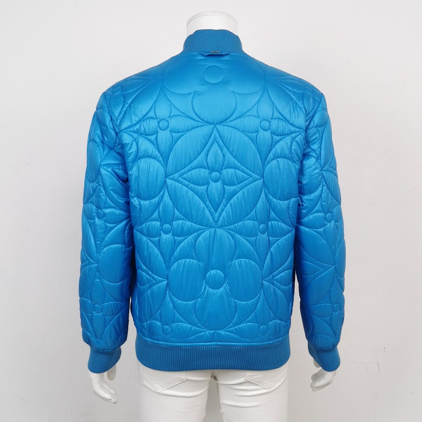 Louis Vuitton Blue Monogram Quilted Zip Jacket XS