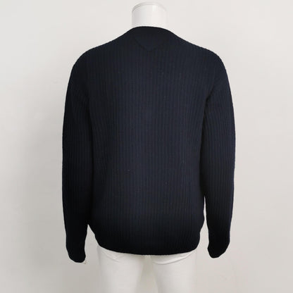 Prada Wool-Cashmere Lace-Up Long-Sleeve Sweater