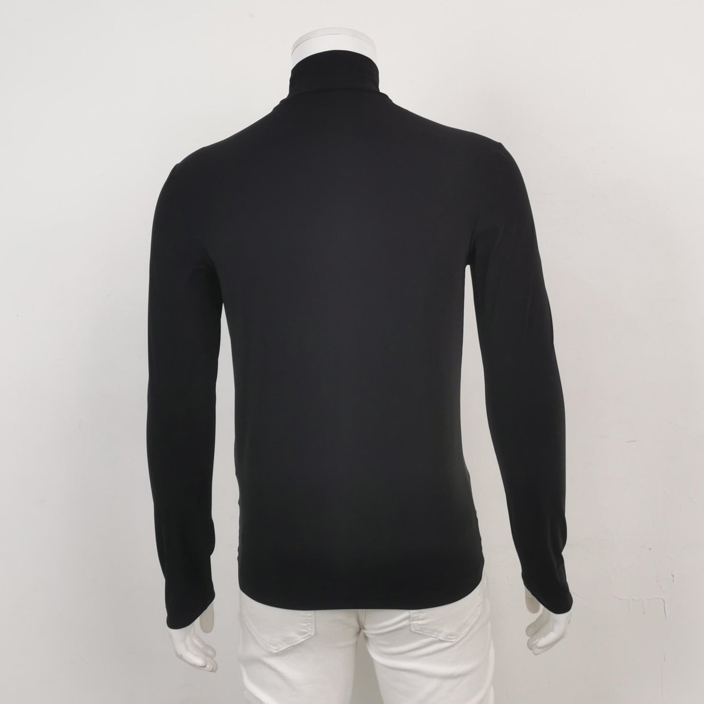 Prada M Solid Black Turtleneck Top