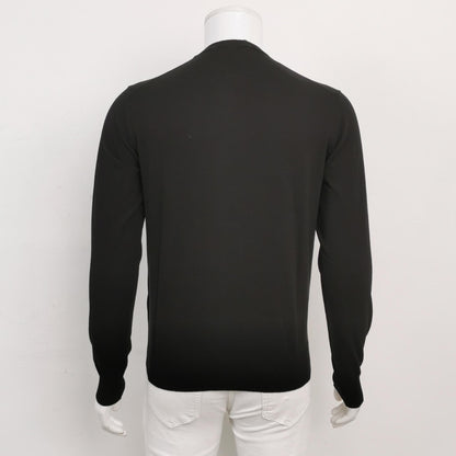 Prada M Cotton Solid Crew Neck Long Sleeve Sweater