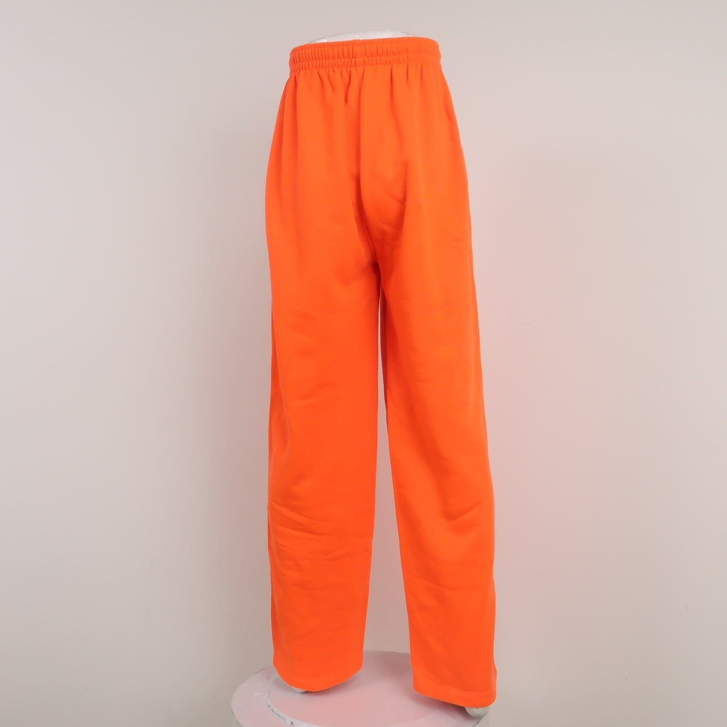 Balenciaga Orange Cotton Logo Straight-Leg Pants S