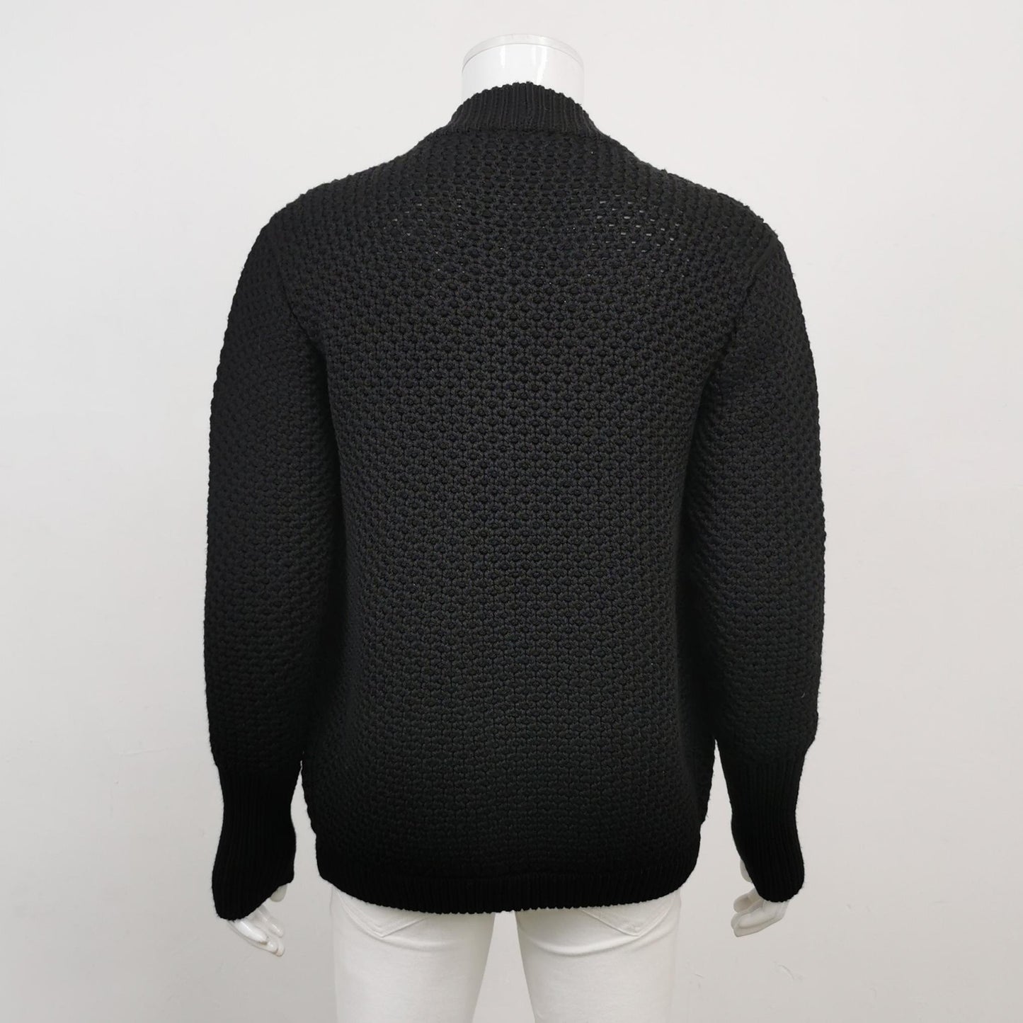 Prada Wool Solid Long Sleeve Cardigan L