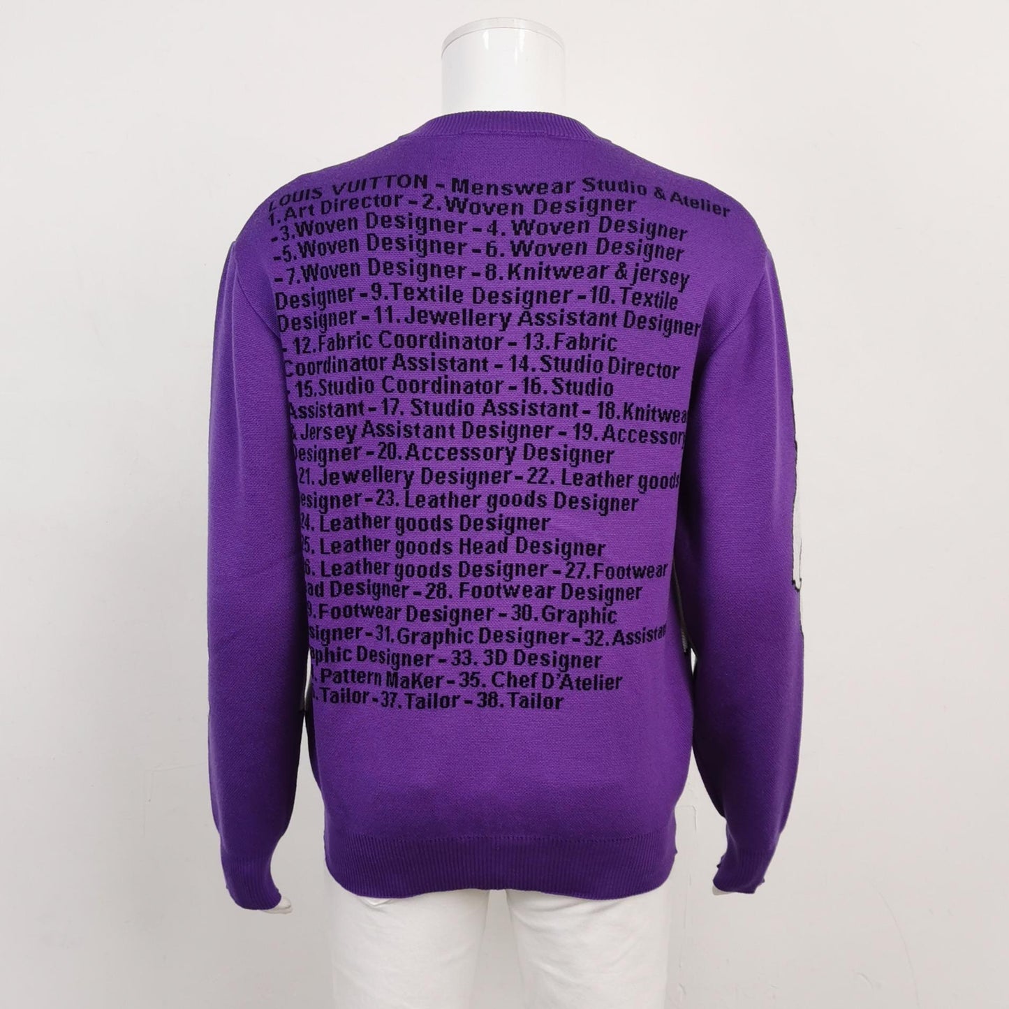 Louis Vuitton Purple Wool Crewneck Sweater XL