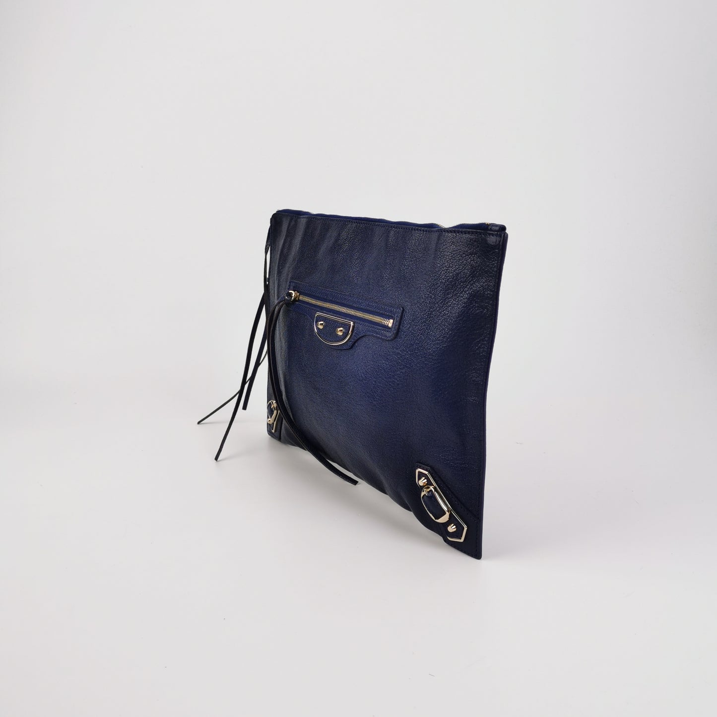 Balenciaga Classic City Lambskin Clutch with Rivets