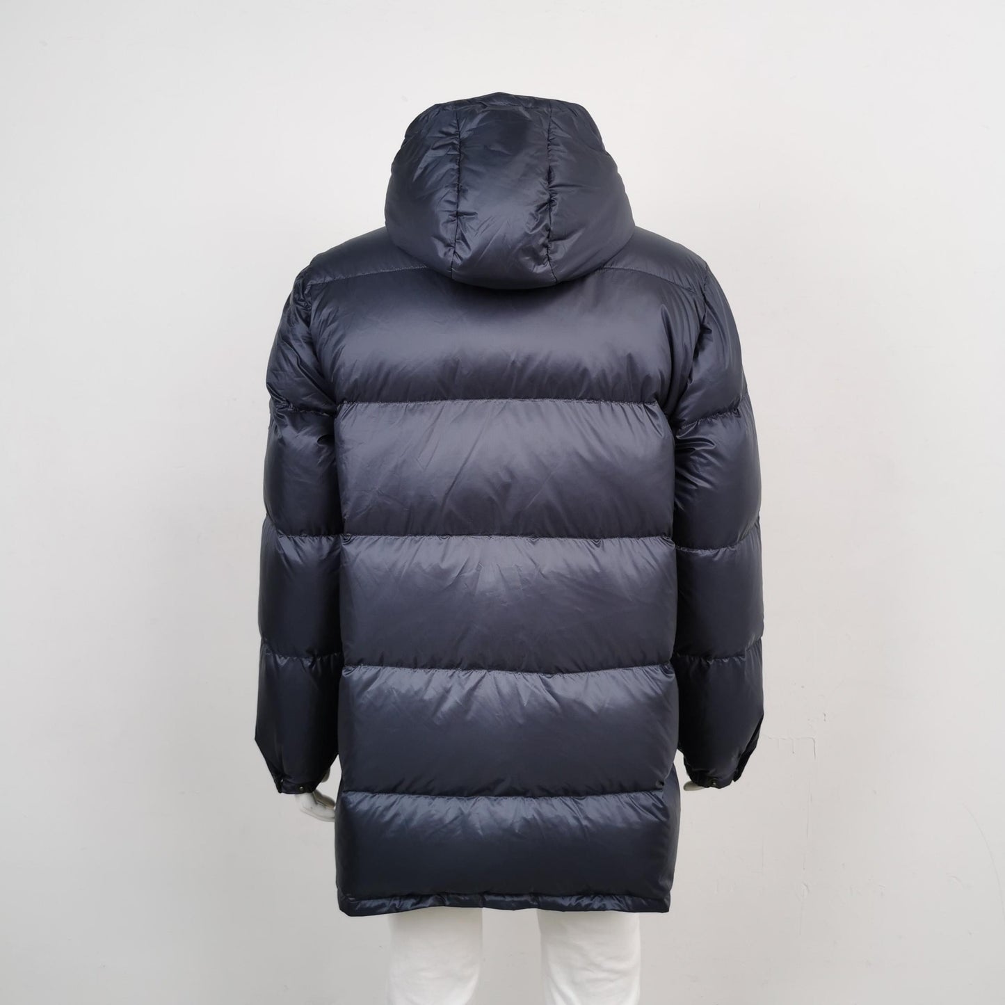 Prada Quilted Hooded Long-Sleeve Down Jacket L