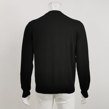 Prada Cotton Solid Round Neck Sweater L