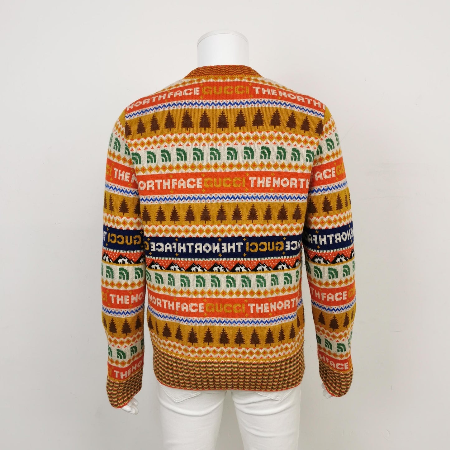 Gucci x The North Face Wool Striped Crewneck Sweater L