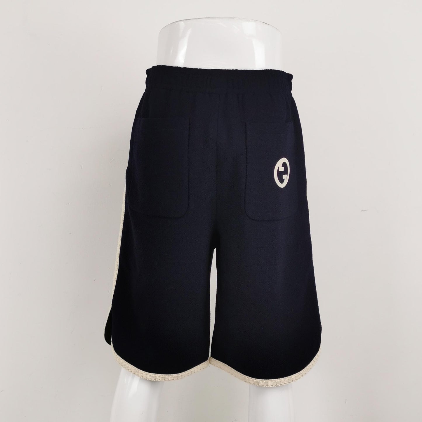 Gucci Wool Blend Interlocking GG Elastic Waist Shorts XS