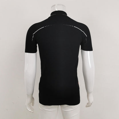 Prada Colorblock Collared Short-Sleeve T-Shirt L