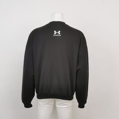 Balenciaga XS Black Logo Crewneck Sweatshirt