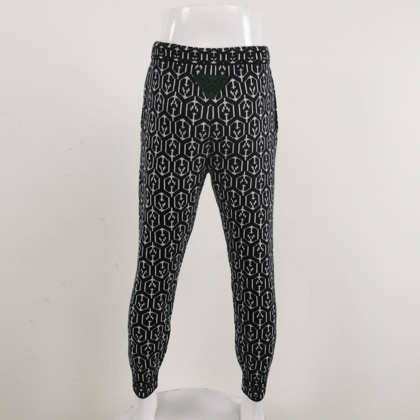 Prada XL Cashmere Blend Patterned Trousers