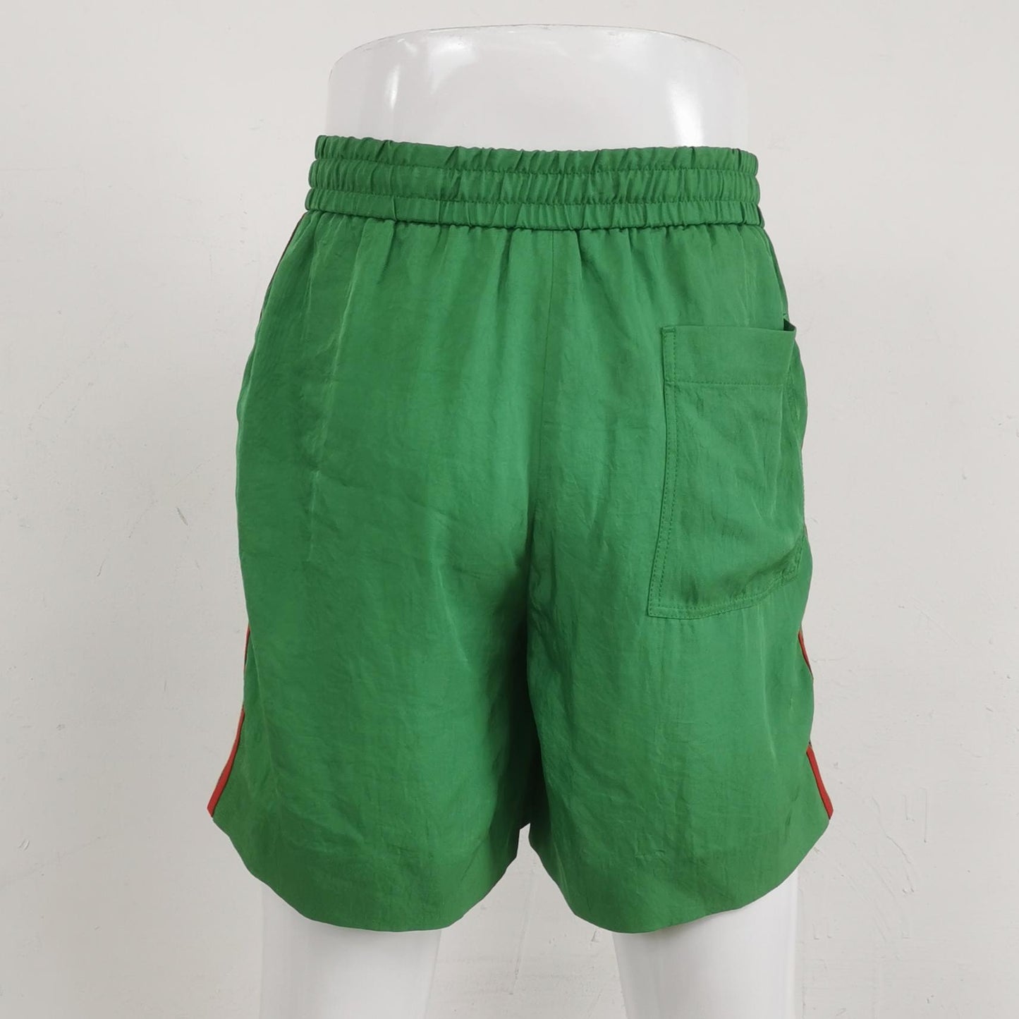 Green Drawstring Waist Casual Shorts