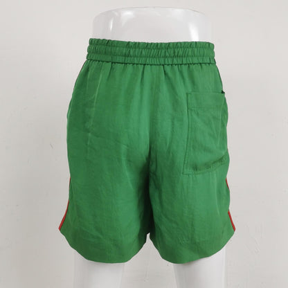 Green Drawstring Waist Casual Shorts