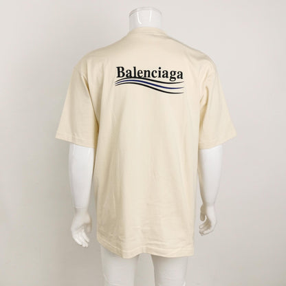 Balenciaga S Cotton Logo Crew Neck T-Shirt