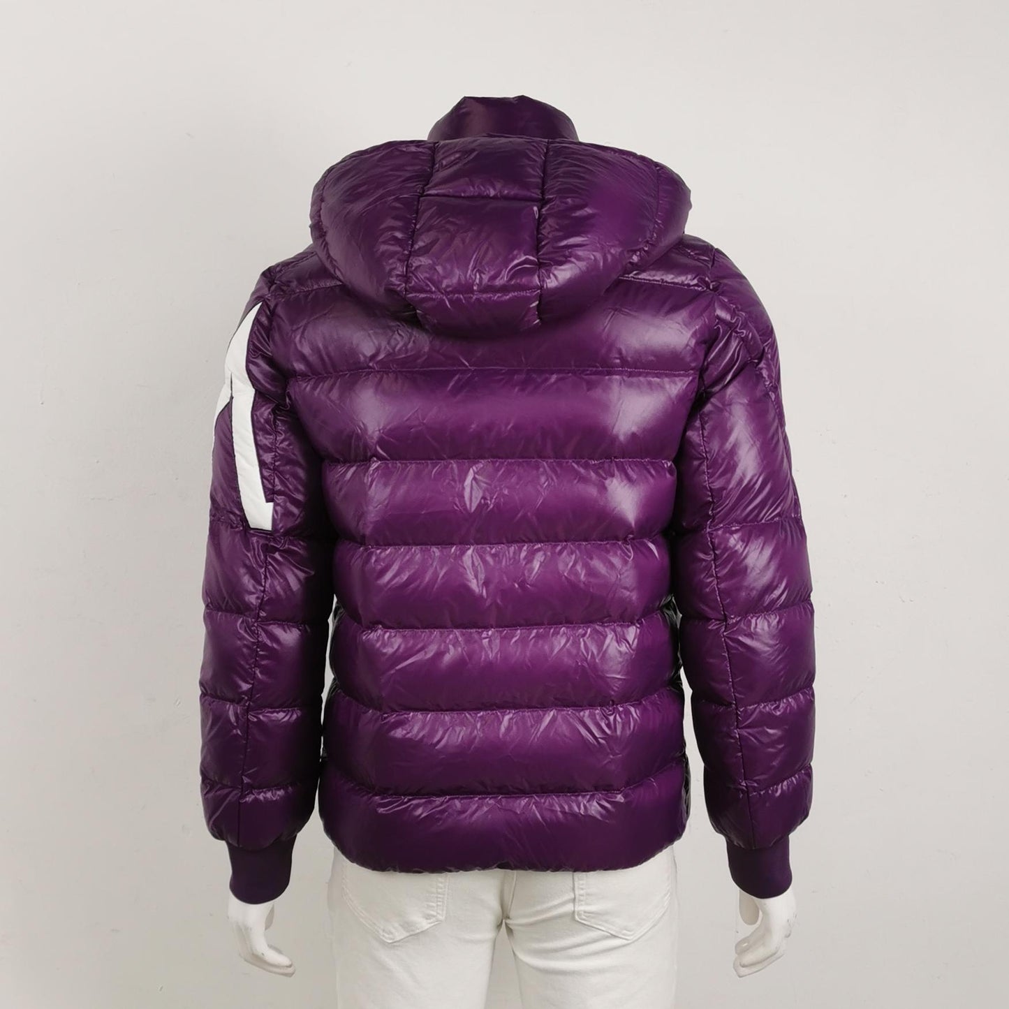 Moncler Purple Logo Puffer Jacket S Size