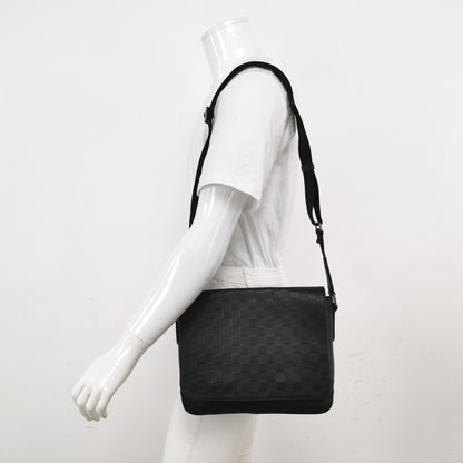 Louis Vuitton District Checkerboard Leather Crossbody Bag