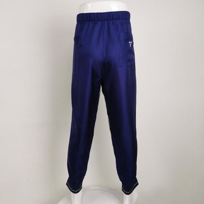 Prada Silk Contrast Stripe Logo Pants (L)