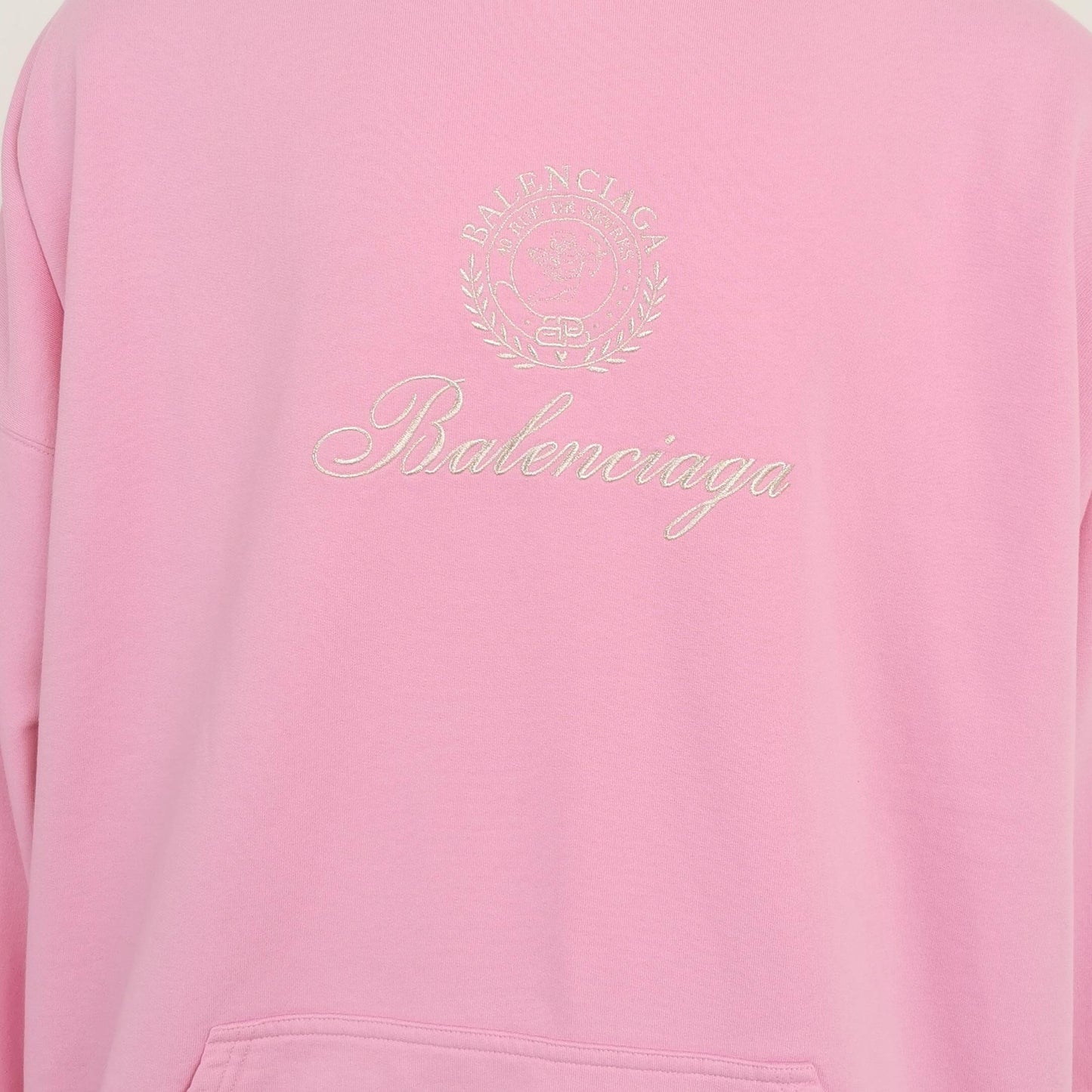 Balenciaga Cotton Logo Hoodie M Pink