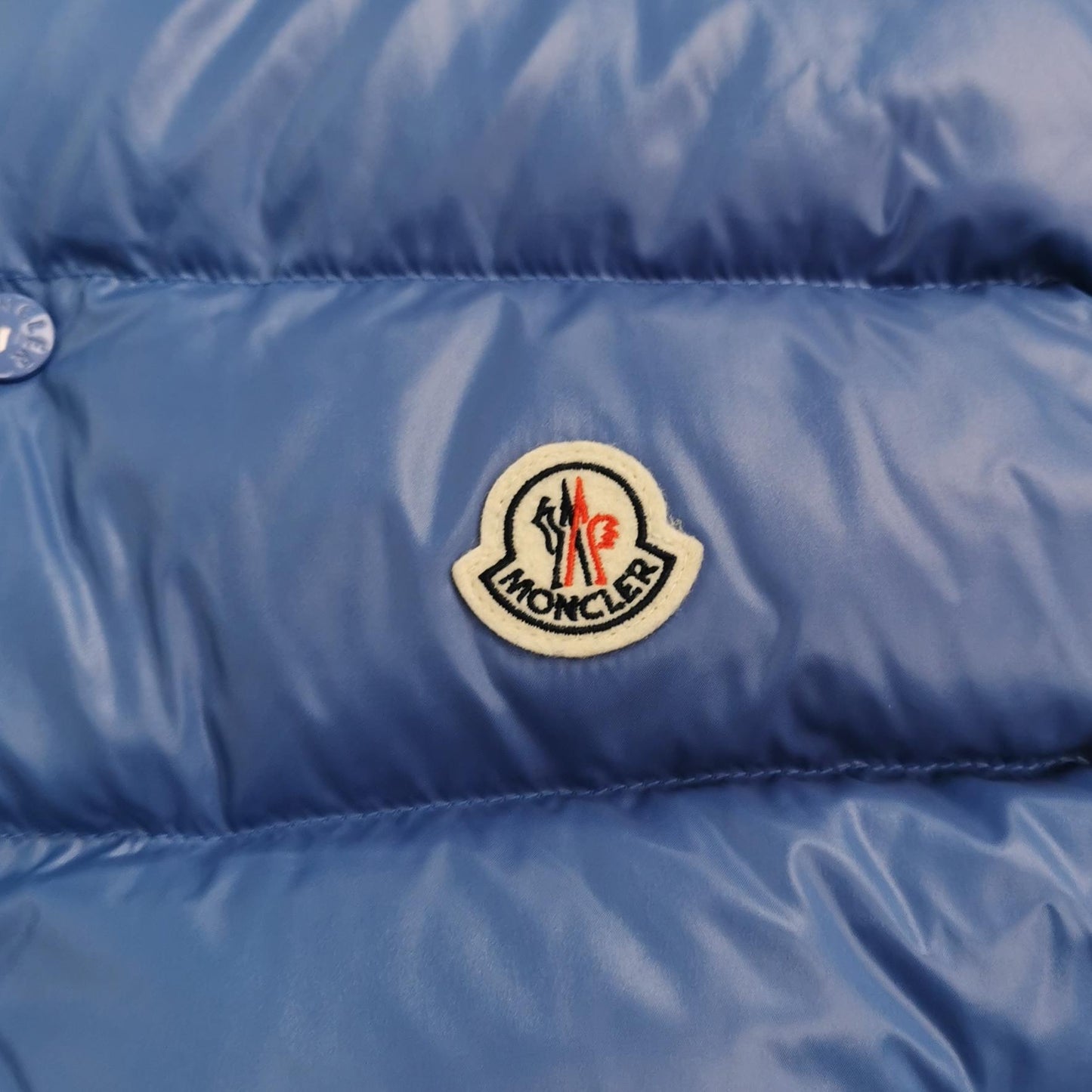 Moncler Blue Puffer Vest with Logo