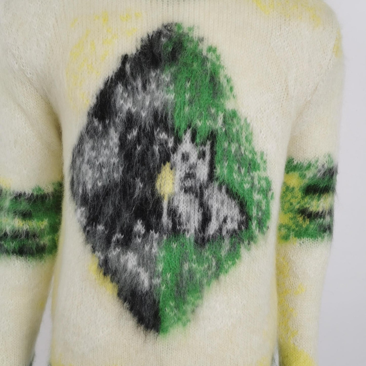 Dior x Peter Doig Mohair Wool Blend Colorblock Sweater L