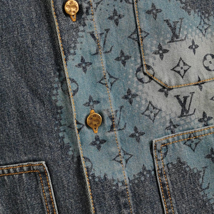 Louis Vuitton Monogram Denim Short-Sleeve Shirt