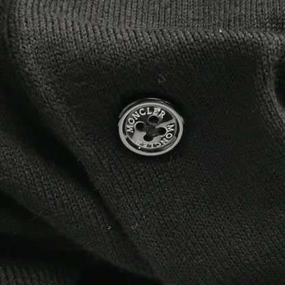 Moncler L Cotton Solid Collar Long-Sleeve Knit