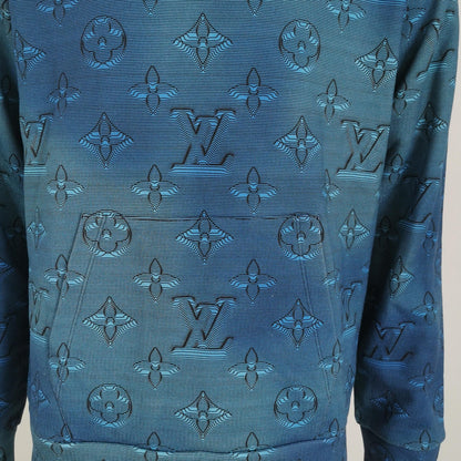 Louis Vuitton Blue Monogram Hoodie L