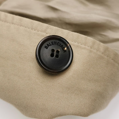 Balenciaga XS Cotton Solid Long-Sleeve Trench Coat