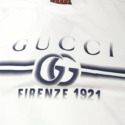 Gucci M Size Cotton Logo Crew Neck T-Shirt