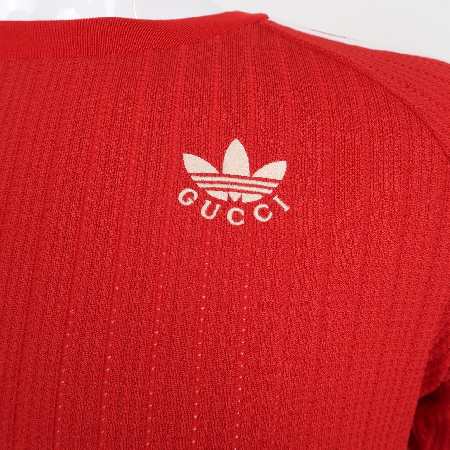 Gucci x Adidas Red Cotton Logo Crew Neck T-shirt XS