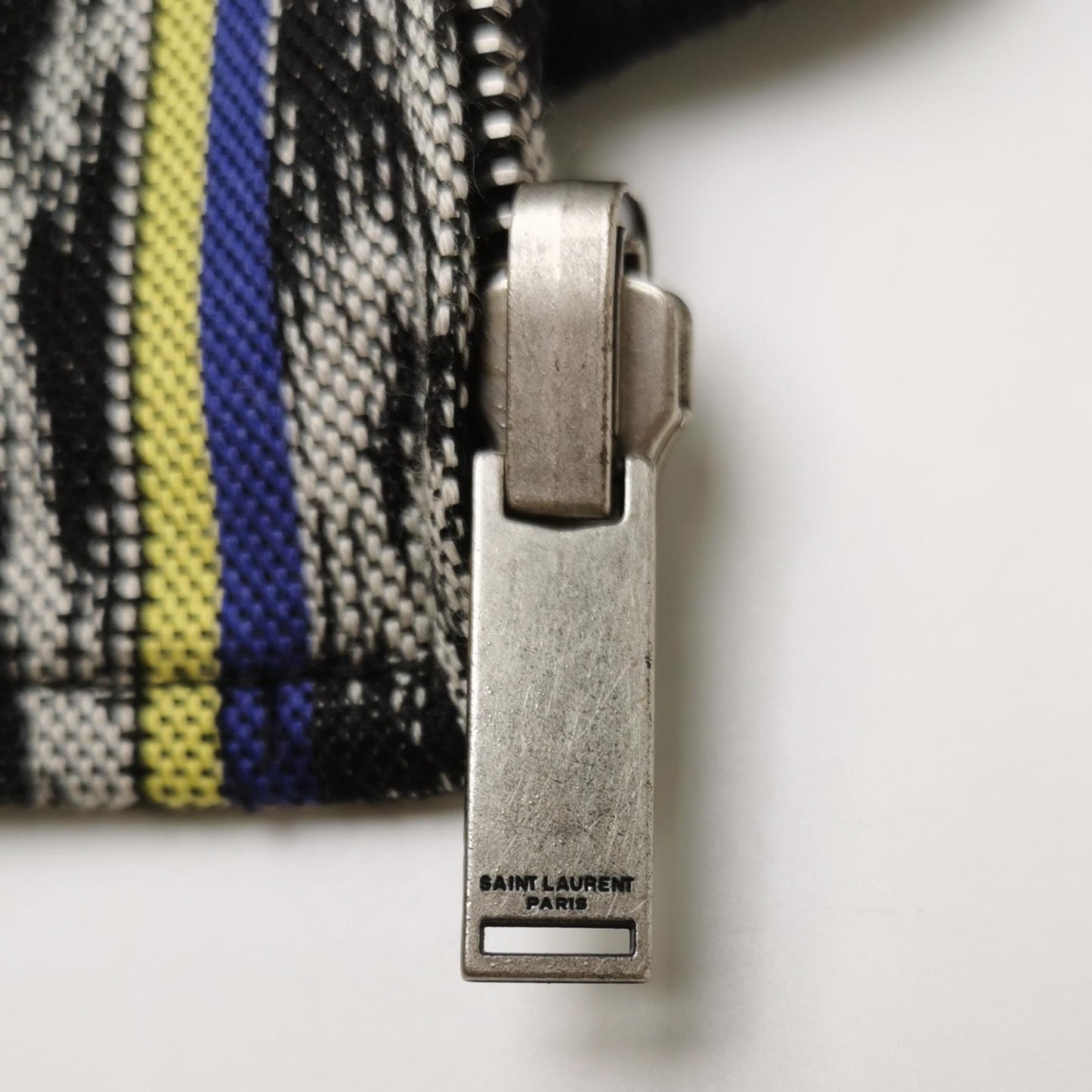 Saint Laurent Striped Zip-Front Bomber Jacket