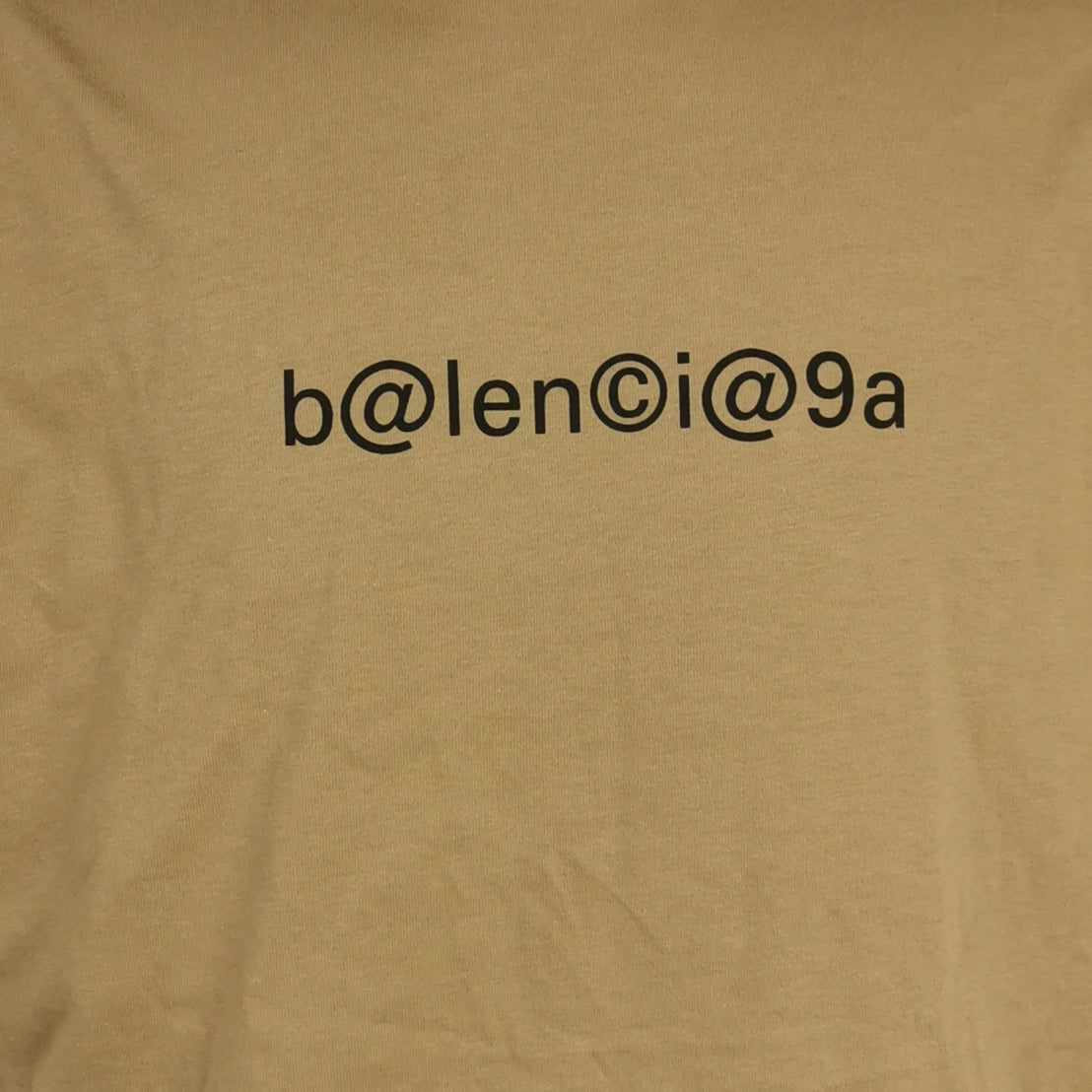 Balenciaga S Cotton Logo Print Crew Neck T-Shirt