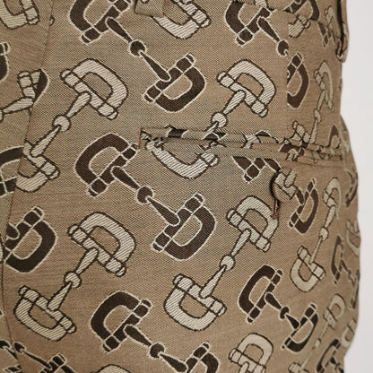 Gucci Horsebit Pattern Cotton-Wool Blend Trousers