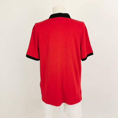 Prada Red Color-Block Collar Polo Shirt XXL