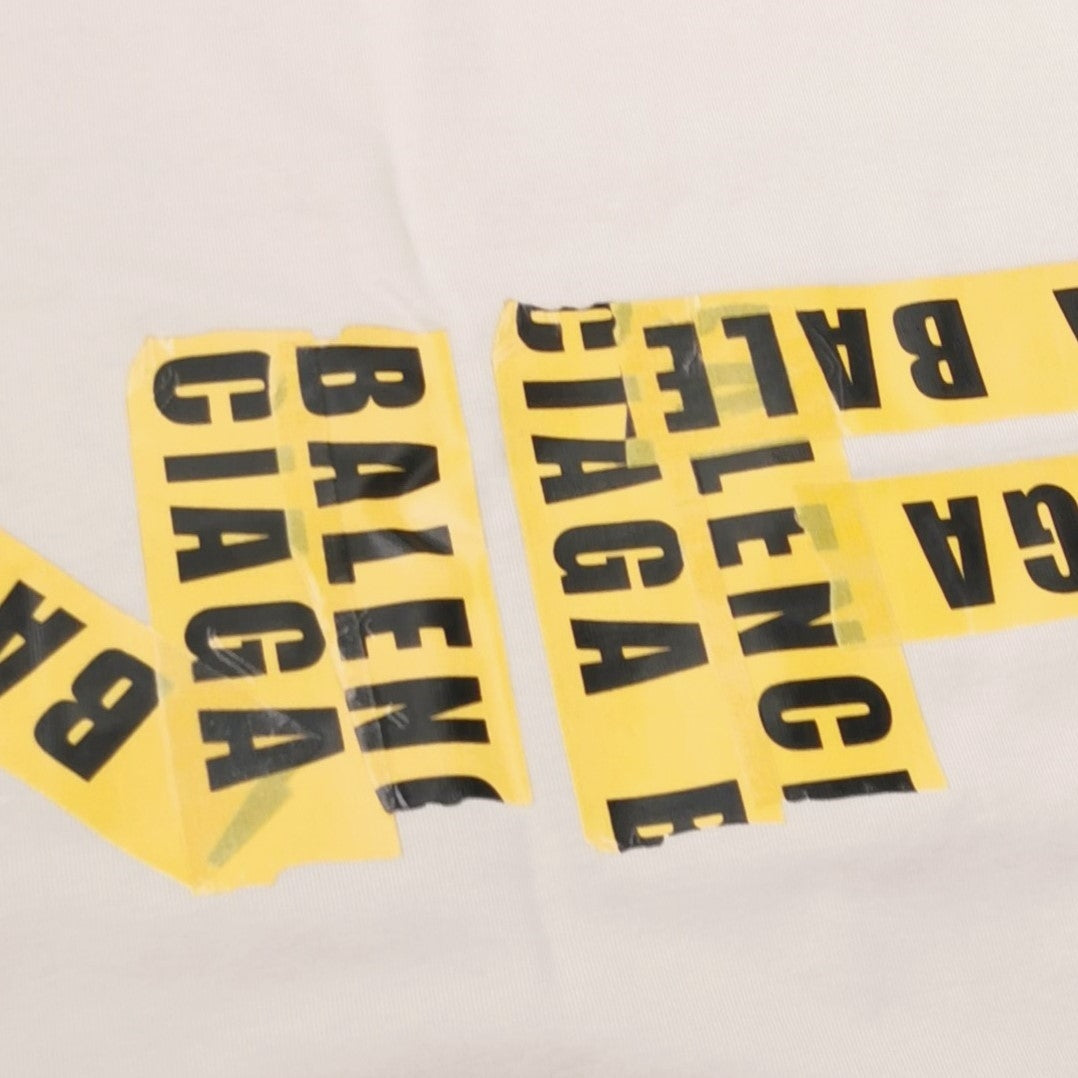 Balenciaga S Size Cotton Logo Crew Neck T-Shirt