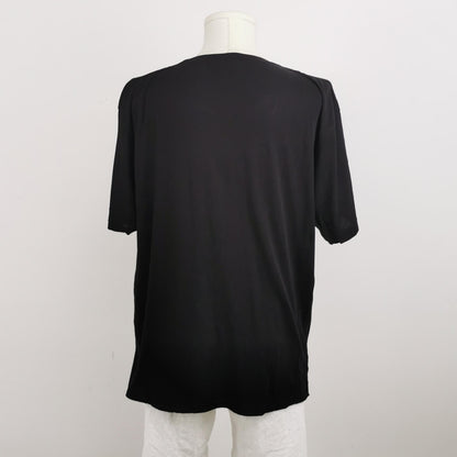 Saint Laurent L Cotton Red Lips Letter Print Crewneck T-Shirt