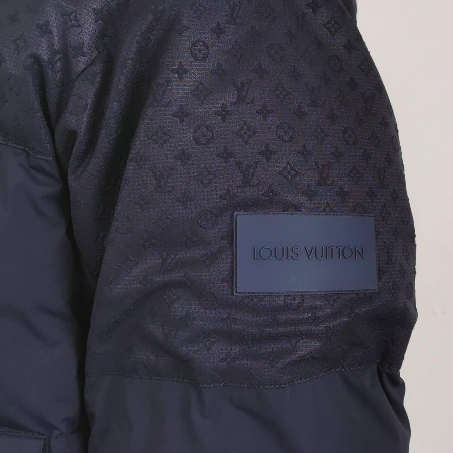 Louis Vuitton Black Monogram Hooded Puffer Jacket