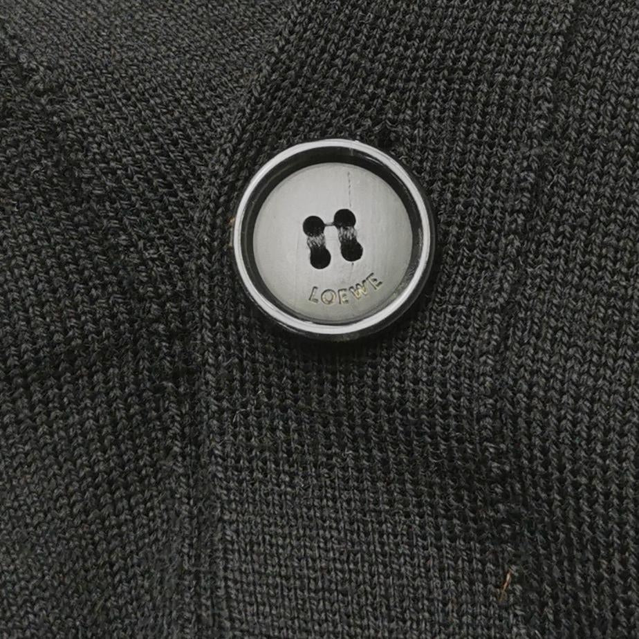 Loewe XL Wool V-Neck Single-Breasted Cardigan