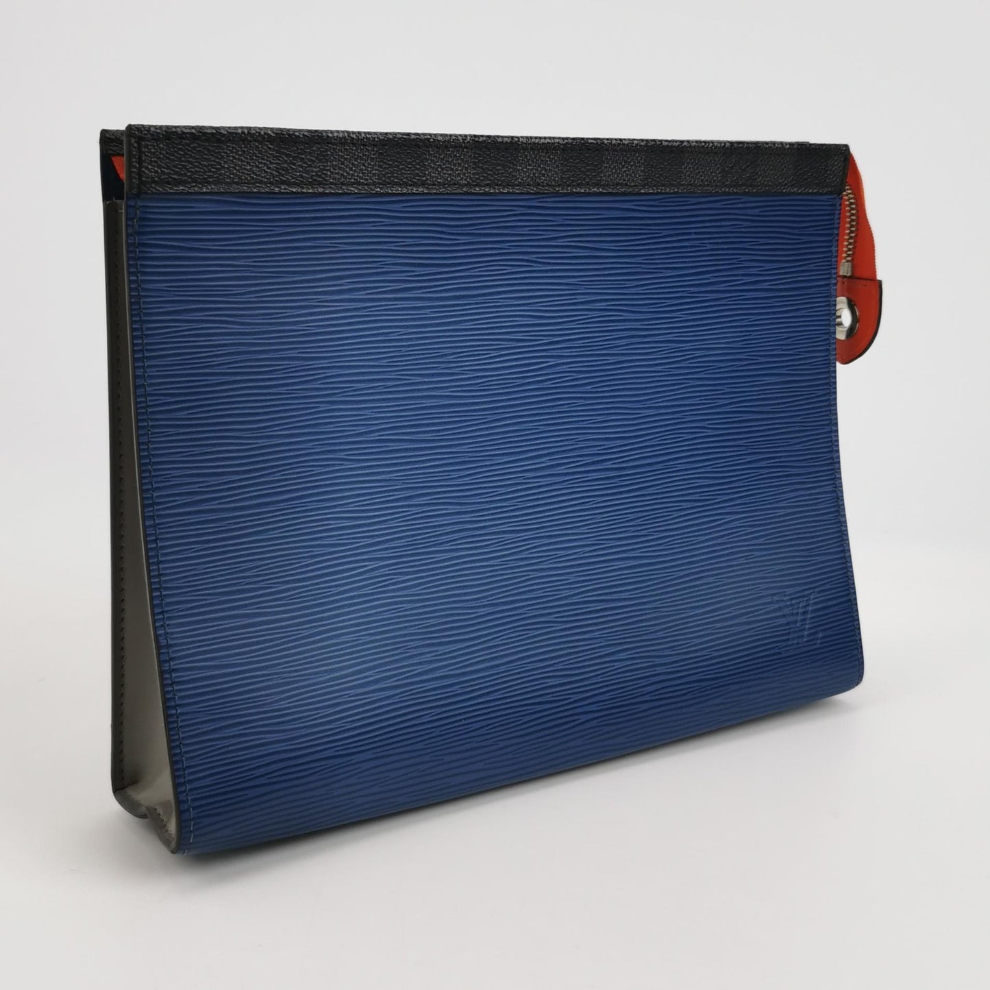 Louis Vuitton Pochette Voyage Medium Blue Epi Clutch