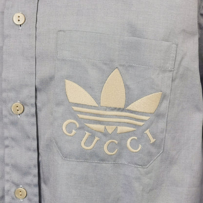 Gucci Adidas Gray Logo Long-Sleeve Shirt