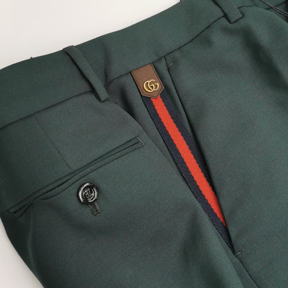 Gucci Wool Mohair Blend Double G Logo Trousers XS