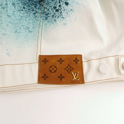 Louis Vuitton Cotton Blue-White Splash Jacket XL