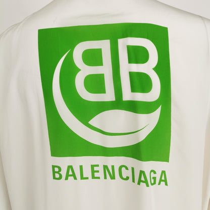 Balenciaga Silk Logo Collar Shirt XS