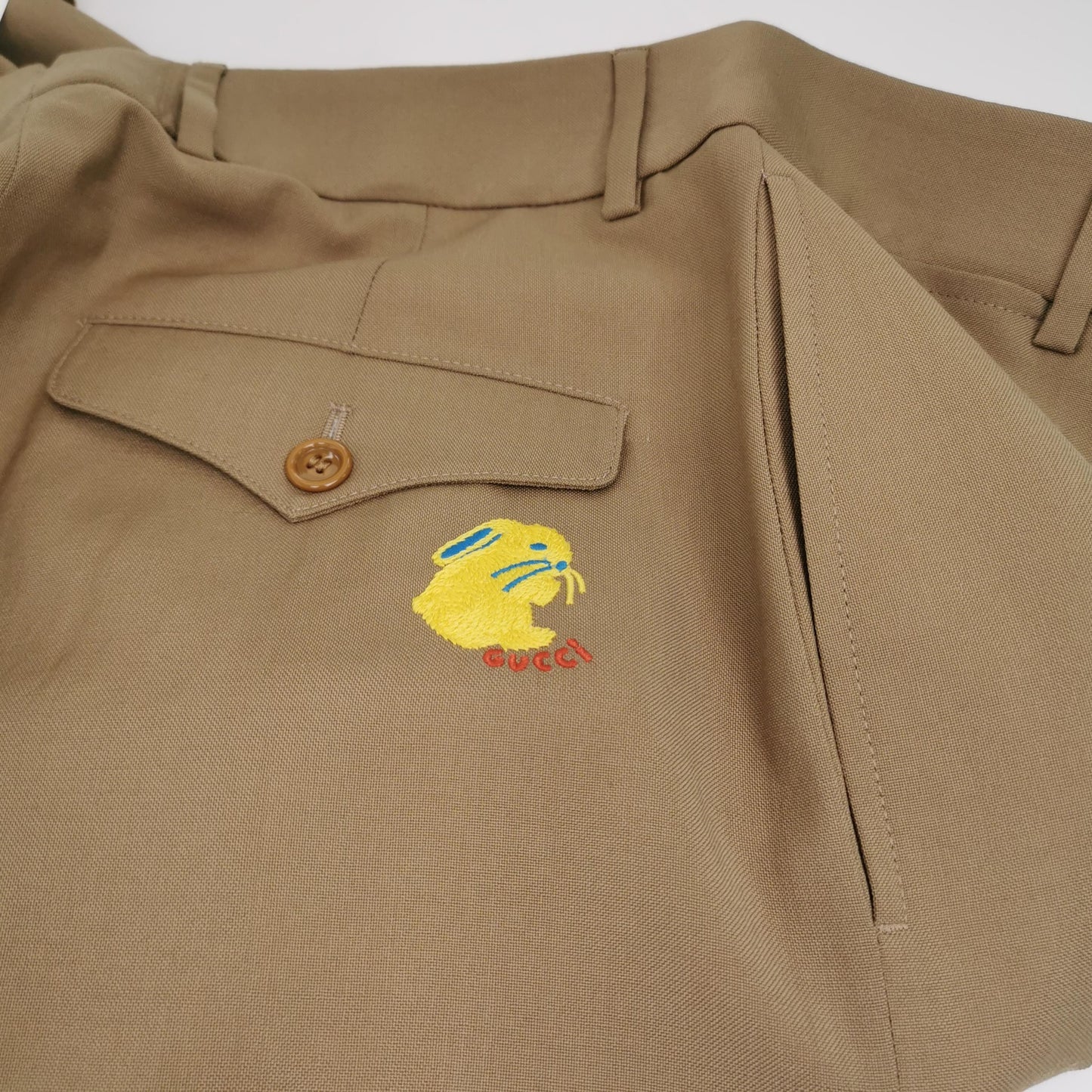 Like- Gucci Wool Solid Beige Trousers XS