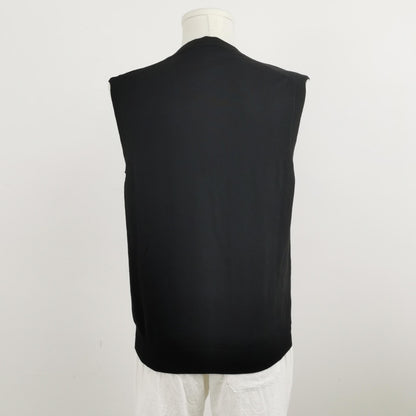 Prada Wool Sleeveless V-Neck Solid Knit Top M