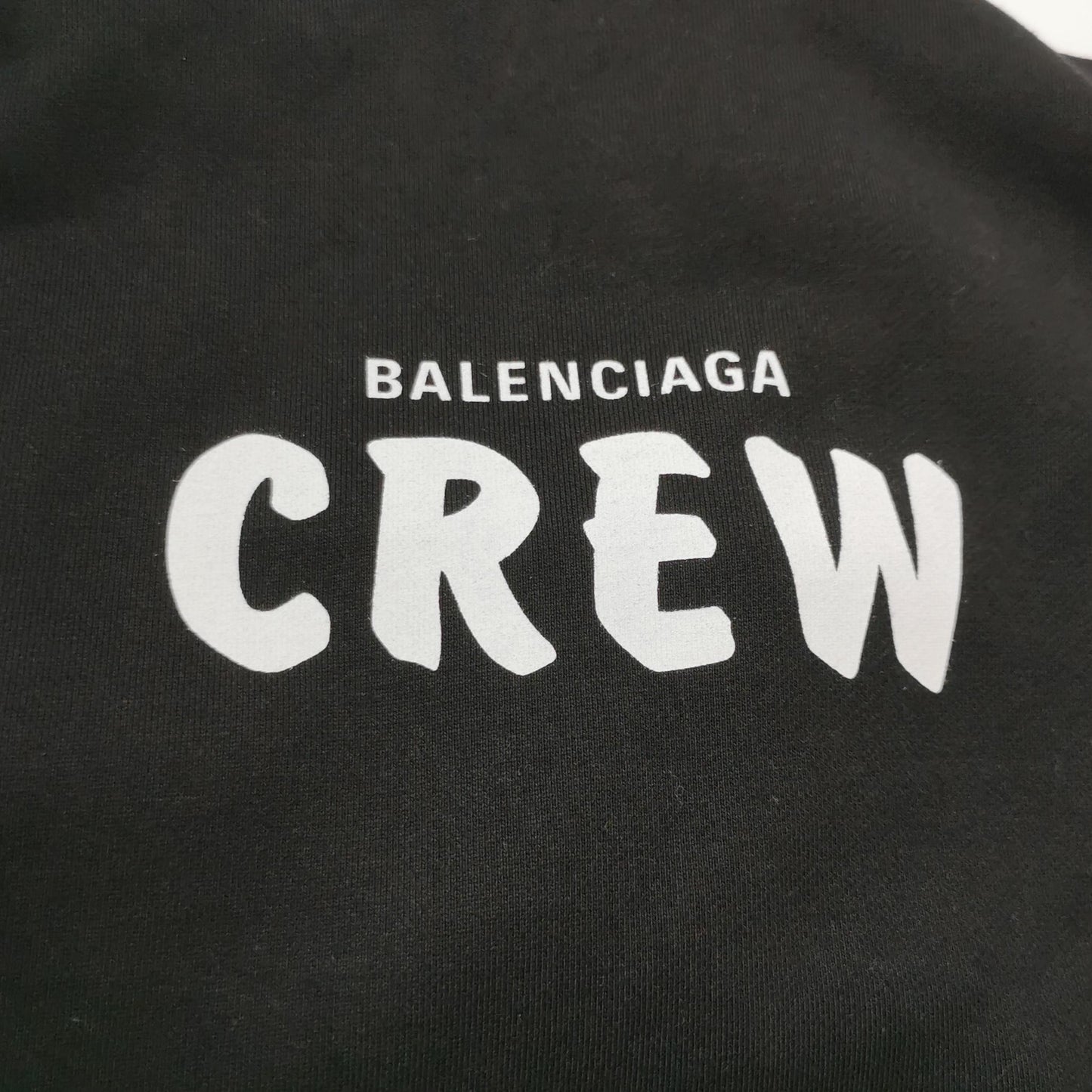 Balenciaga Black 'CREW' Logo Hoodie
