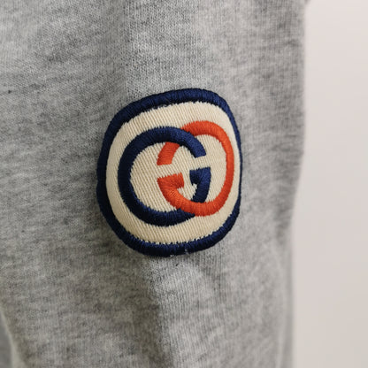 Gucci Gray Cotton Hoodie with Double G Logo