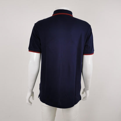 Prada Men's XL Cotton Striped Collar Polo Shirt