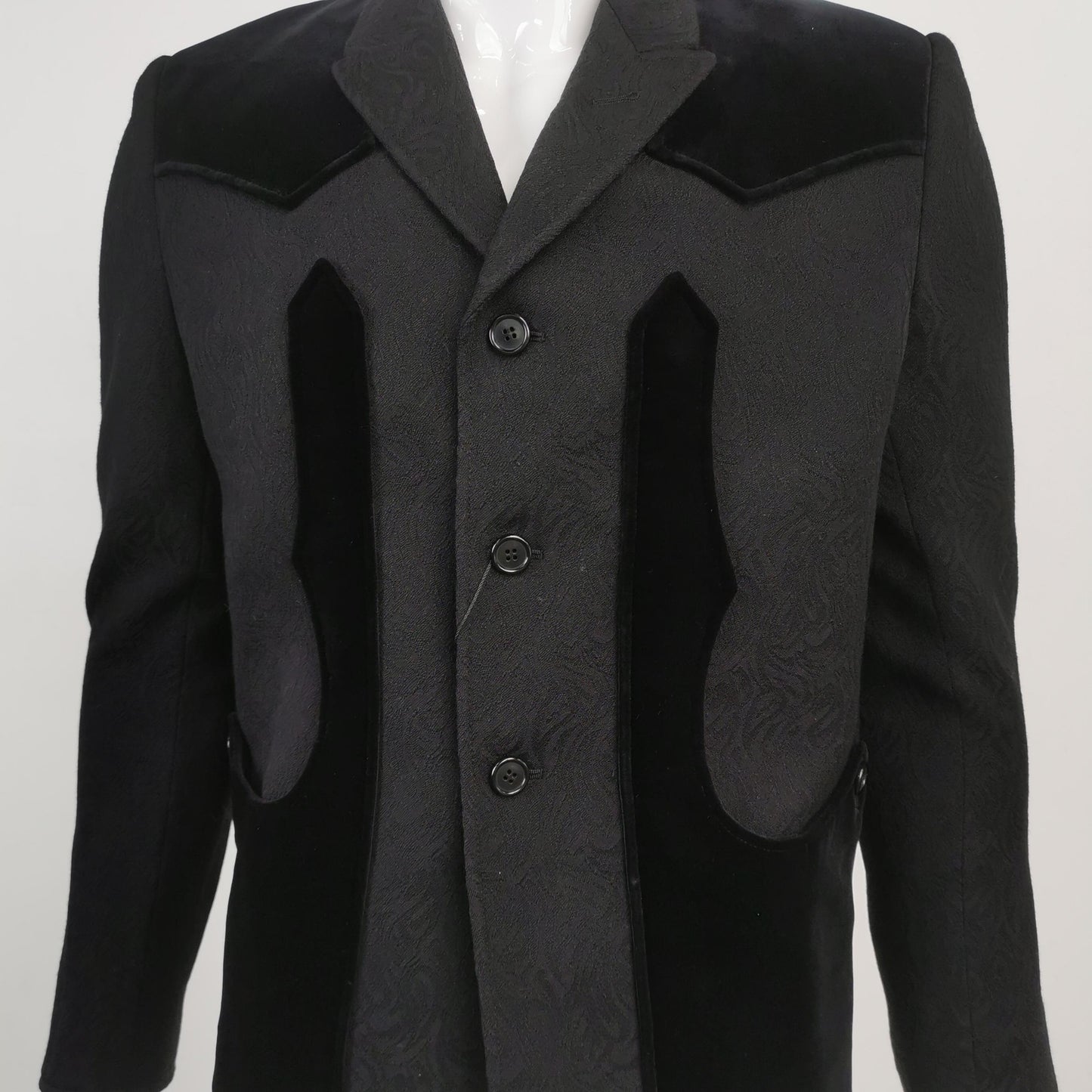 Saint Laurent Wool Single-Breasted Lapel Coat M