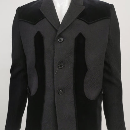 Saint Laurent Wool Single-Breasted Lapel Coat M